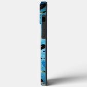 Coques Case-Mate iPhone Thème de hockey sur glace bleu (Verso / Gauche)