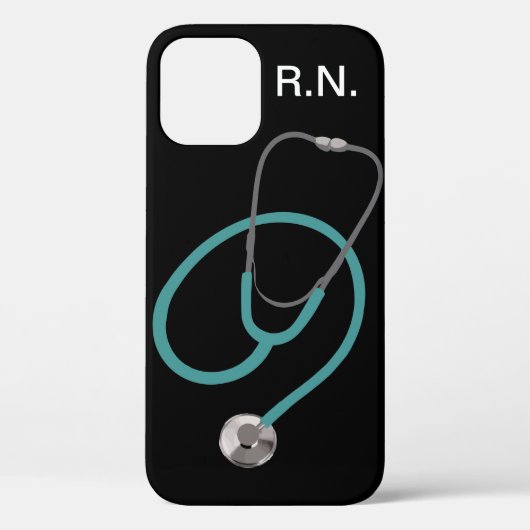 Coques Case-Mate iPhone Thème de l'infirmière médicale Monogram R.N. (Verso)