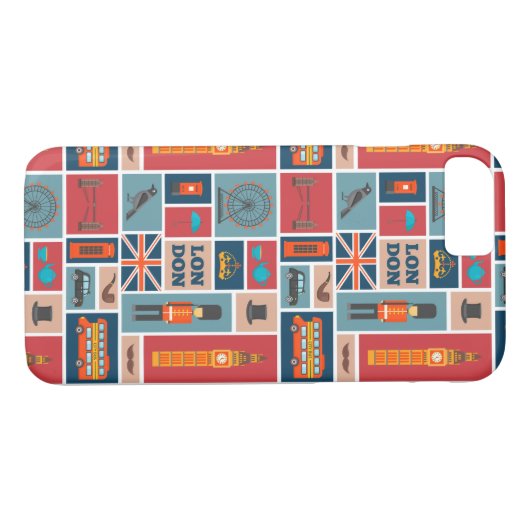 Coques Case-Mate iPhone Thème de Londres (Dos (Horizontal))