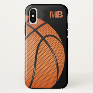Coque Case-Mate Pour iPhone Thème de monogramme du basket-ball des hommes