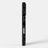 Coques Case-Mate iPhone Thème monochromatique métal noir et noir (Verso / Droite)