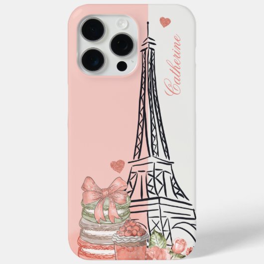 Coques Case-Mate iPhone Thème Paris romantique Personnalisé (Verso)