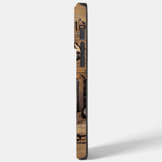 Coques Case-Mate iPhone THÈME STEAMPUNK MUSICAL Brown (Verso / Gauche)