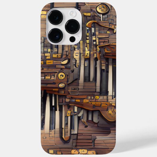 Coques Case-Mate iPhone THÈME STEAMPUNK MUSICAL Brown (Verso)