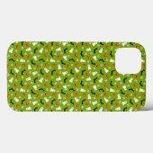 Coques Case-Mate iPhone Thème vert citrouille et chauves-souris (Verso (horizontal))