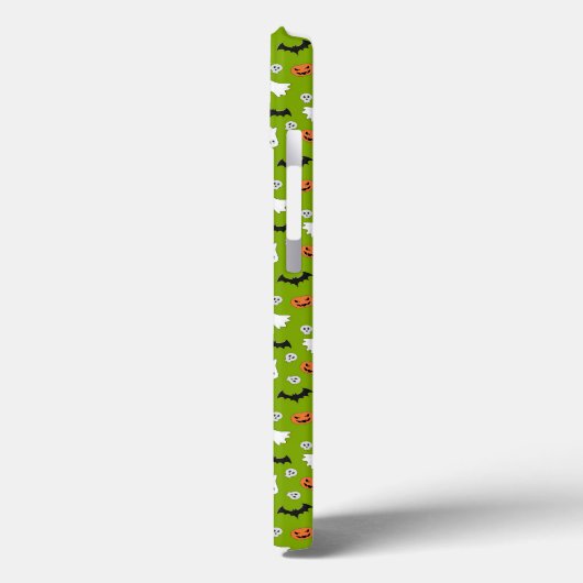 Coques Case-Mate iPhone Thème vert citrouille et chauves-souris (Verso / Gauche)
