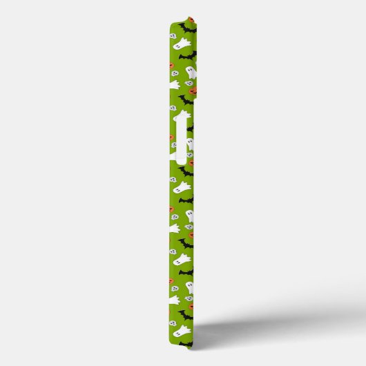 Coques Case-Mate iPhone Thème vert citrouille et chauves-souris (Verso / Droite)