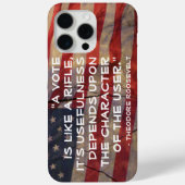 Coques Case-Mate iPhone Theodore Roosevelt Citation sur l'Arrière - plan d (Verso)