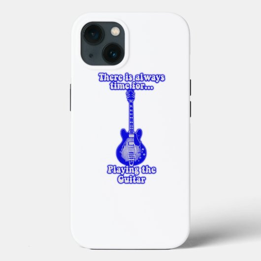 Coques Case-Mate iPhone There is always time for playing the guitar. blue (Verso)