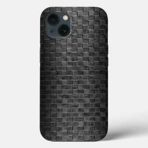 Etui iPhone 13 Thin Blue Line - Police Leather Small Basket Weave