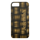 Coques Case-Mate iPhone Thread Gold avec nom personnalisé (Dos)