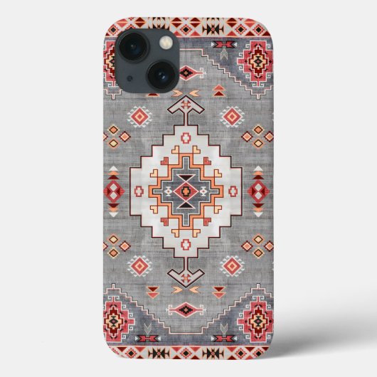 Coques Case-Mate iPhone Threads intemporels : Patrimoine Boho Geometry mar (Verso)