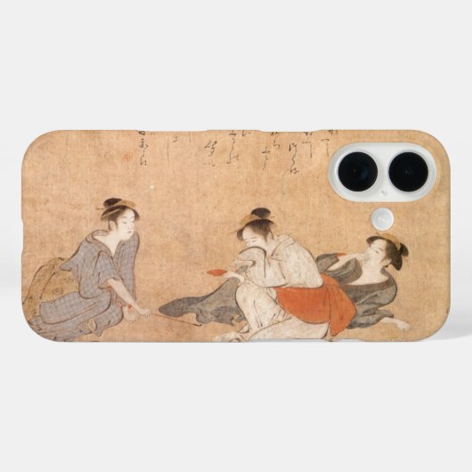 Coques Case-Mate iPhone Three Drunken Women Japanese Art Torii Kiyonaga (Verso (horizontal))