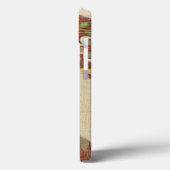 Coques Case-Mate iPhone Three Leaves on Linen Texture Background (Verso / Gauche)