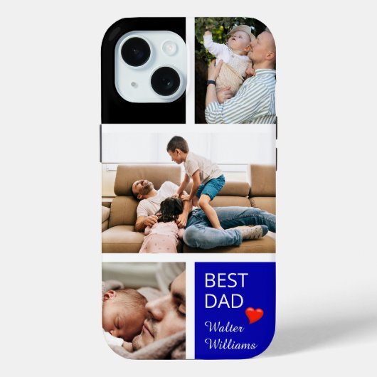 Coques Case-Mate iPhone Three Personal Photos personalize Best Dad (Verso)
