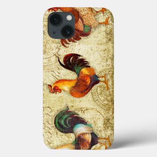 iPhone 13 Coque Three Roosters