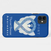 Coques Case-Mate iPhone Thyroïde Maladie Sensibilisation Ruban Angel Télép (Dos (Horizontal))