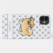 Coques Case-Mate iPhone Tibétain Spaniel Fawn Sable Chien de Dessin Animé (Dos (Horizontal))