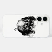Coques Case-Mate iPhone Tibetan Spaniel Dog Case – Ink Face Design (Verso (horizontal))