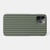 Coques Case-Mate iPhone Tic vert olive rayé moderne (Dos (Horizontal))