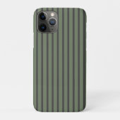 Coques Case-Mate iPhone Tic vert olive rayé moderne (Dos)