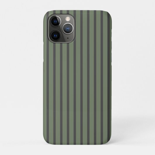 Coques Case-Mate iPhone Tic vert olive rayé moderne (Dos)