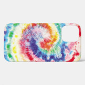 Coques Case-Mate iPhone Tie Dye Swirl. Motif de Tiedye sans couture. Fabri (Verso (horizontal))