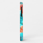 Coques Case-Mate iPhone Tie moderne teinture Bleu Orange Nom personnalisé (Dos/Gauche)