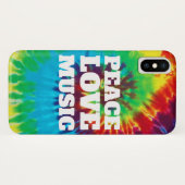 Coques Case-Mate iPhone Tiedye cool musique d'amour paix (Dos (Horizontal))