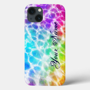 Coques Pour iPhone Tiedye Hippie Wavy Rainbow Effet
