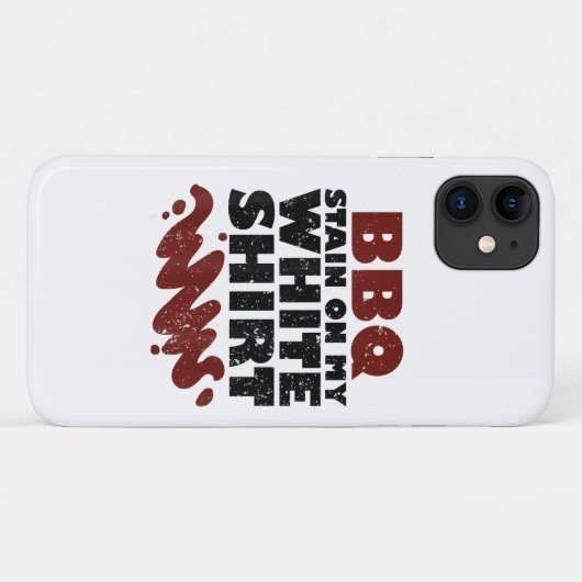 Coques Case-Mate iPhone Tige barbecue sur mon blanc (Dos (Horizontal))