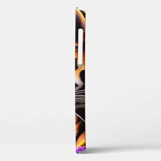 Coques Case-Mate iPhone Tiger Cub, Fleurs Violettes (Verso / Gauche)