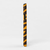 Coques Case-Mate iPhone Tiger Gravure noire Orange motif en peau d'animal  (Dos/Droite)