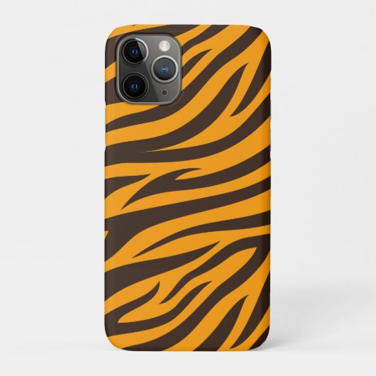 Coques Case-Mate iPhone Tiger Gravure noire Orange motif en peau d'animal (Dos)