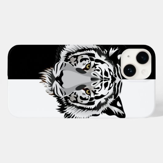 Coques Case-Mate iPhone Tiger noir blanc (Verso (horizontal))