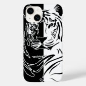 Coques Case-Mate iPhone Tiger noir blanc (Verso)