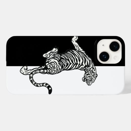 Coques Case-Mate iPhone Tiger noir blanc (Verso (horizontal))