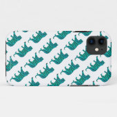 Coques Case-Mate iPhone Tiger noir et Turquoise (Dos (Horizontal))
