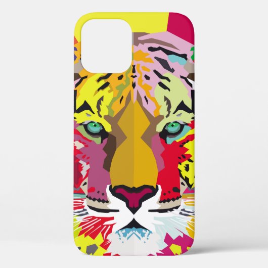 Coques Case-Mate iPhone Tiger Pop Art Portrait, pop, tigre, animal, facial (Verso)