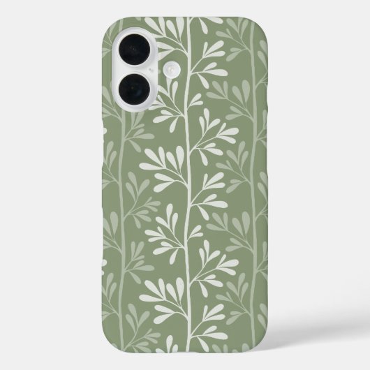 Coques Case-Mate iPhone Tiges de jardin Zen Minimal Botanique Vert (Verso)
