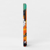 Coques Case-Mate iPhone Tigre animé en flammes (Dos/Gauche)