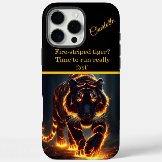 Coques Case-Mate iPhone Tigre avec rayonnement de feu (Verso)