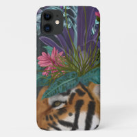 Tigre avec tête tropicale