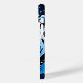 Coques Case-Mate iPhone Tigre blanc avec étincelles bleues (Verso / Gauche)