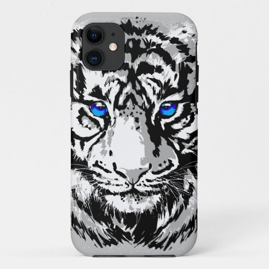 Coques Case-Mate iPhone Tigre blanc de Sibérie - Tiger bleu (Dos)