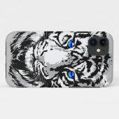 Coques Case-Mate iPhone Tigre blanc de Sibérie - Tiger bleu (Dos (Horizontal))