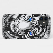 Coques Case-Mate iPhone Tigre Blanc - Yeux Bleus - Tigre (Dos (Horizontal))