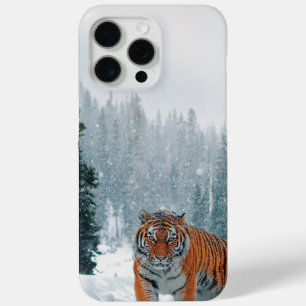 Coque iPhone 15 Pro Max tigre dans la neige