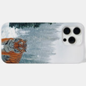 Coques Case-Mate iPhone tigre dans la neige (Verso (horizontal))