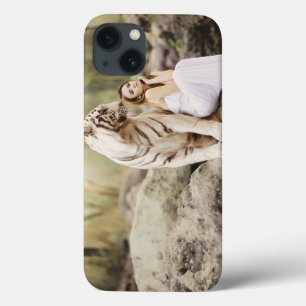iPhone 13 Coque Tigre et dame du Bengale